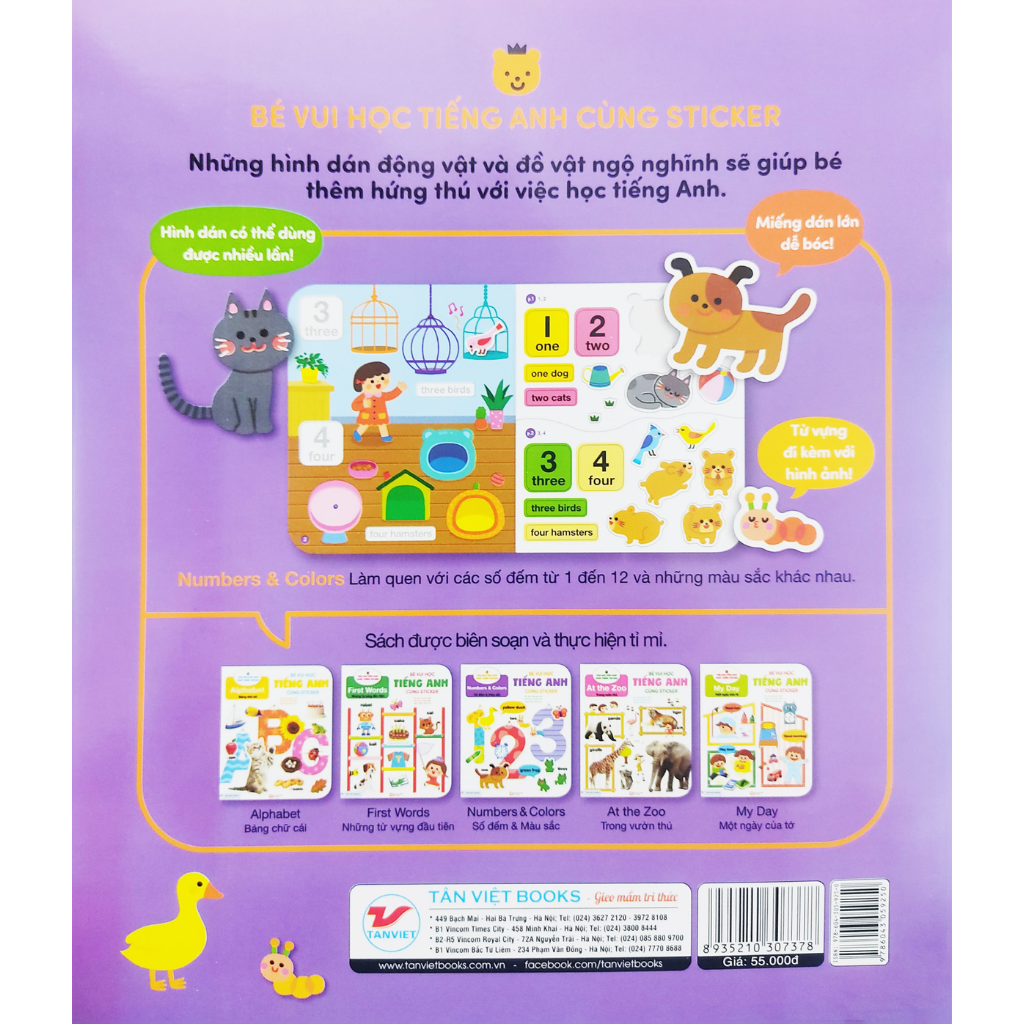 Số đếm và Màu sắc - Bé vui học tiếng anh cùng Sticker