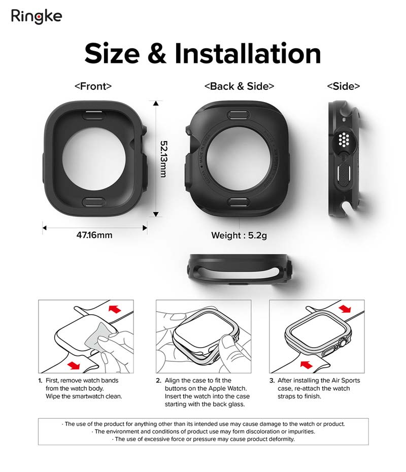 Ốp dành cho Apple Watch Ultra 2/1 RINGKE Air Sports - Hàng Chính Hãng