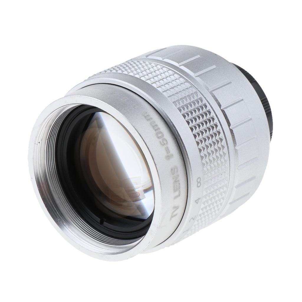 CCTV Lens +C Mount Adapter +2 Macro Rings, 50mm f1.4 for Q Cameras #1