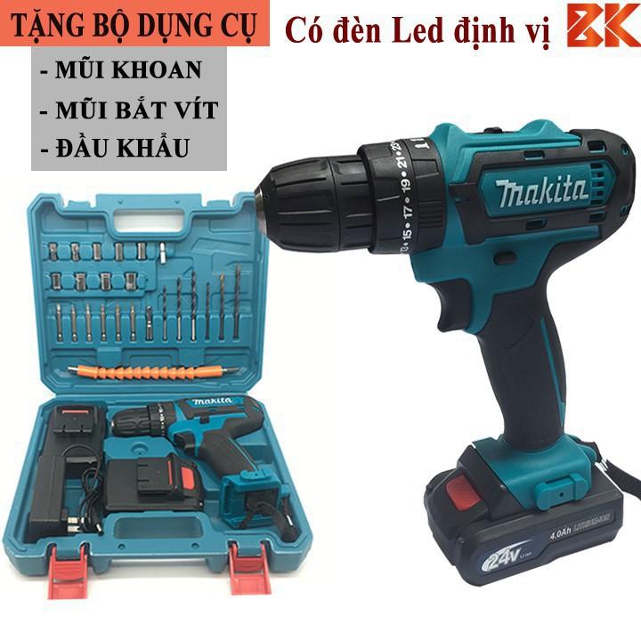 MÁY KHOAN PIN MAKITA 24V CHUẨN 5 CELL - 3 CHỨC NĂNG - CÓ BÚA