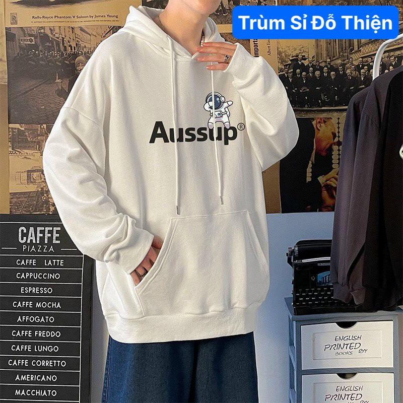 Áo hoodie nam Aussup Phi Hành Gia Chất nỉ bông cao cấp Đủ Size cho nam nữ mặc nhà học chơi ấm áp mùa đông,chống nắng hè