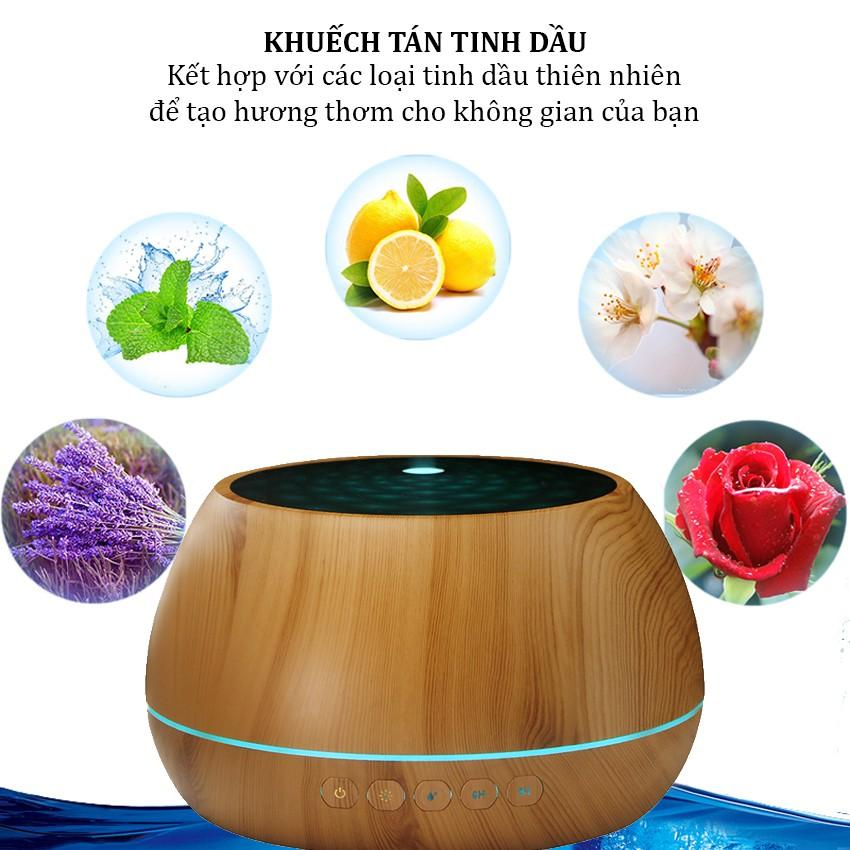 Máy xông tinh dầu Bát Tiên 1000ml có Bluetooth nghe nhạc cực hot, led 7 màu tự động ngắt khi hết nước Venado