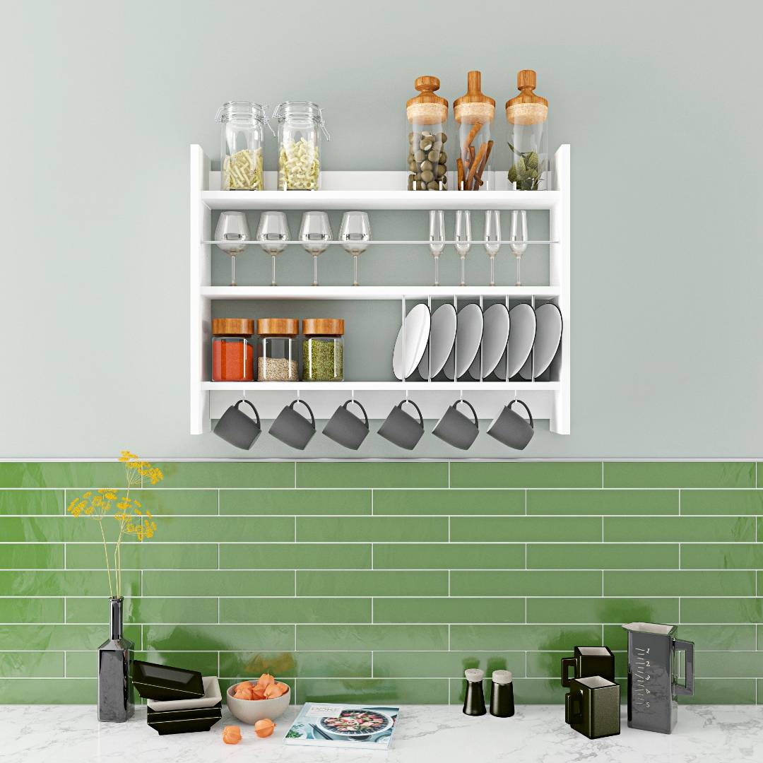Kệ gỗ đựng gia vị nhà bếp hiện đại SMLIFE Kolin