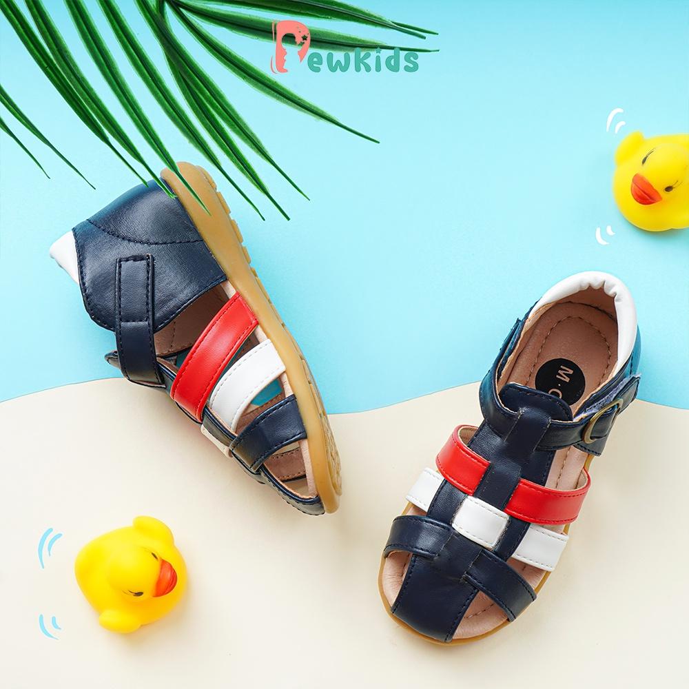 Dép sandal bé trai Dewkids đế mềm, quai đan thoáng khí đi biển - TD008