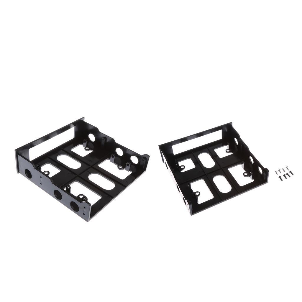 2x Hard Drive 3.5 to 2.5'' Computer Bay Drive Slot Mounting Bracket Stand