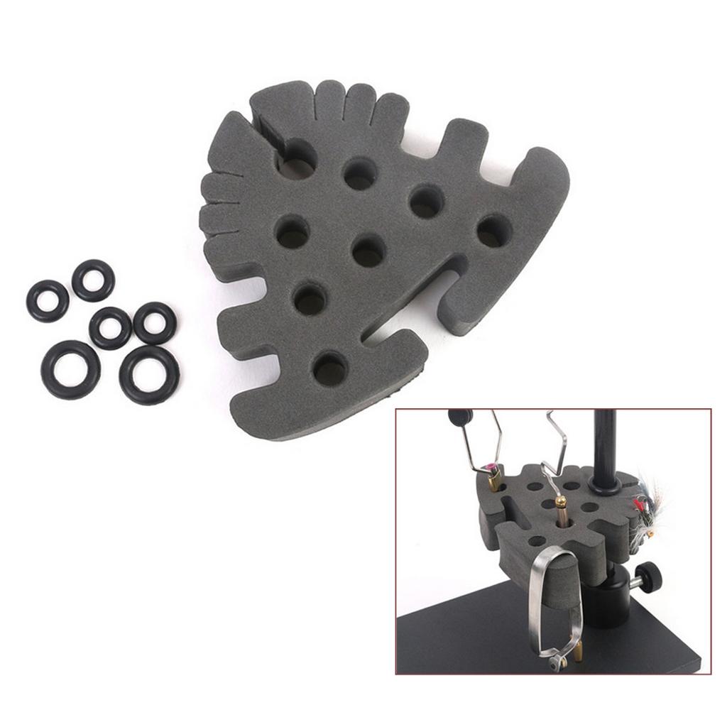 2Pcs Fly Tying Tool Caddy Soft Foam Fishing Tools Holder Fly Tying Station