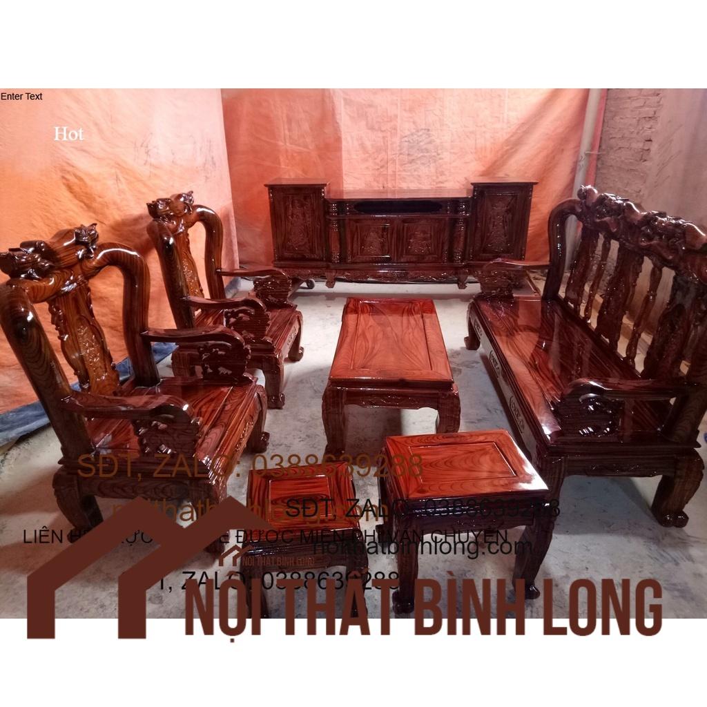 Bàn ghế phòng khách giá rẻ gỗ Tràm tay 10