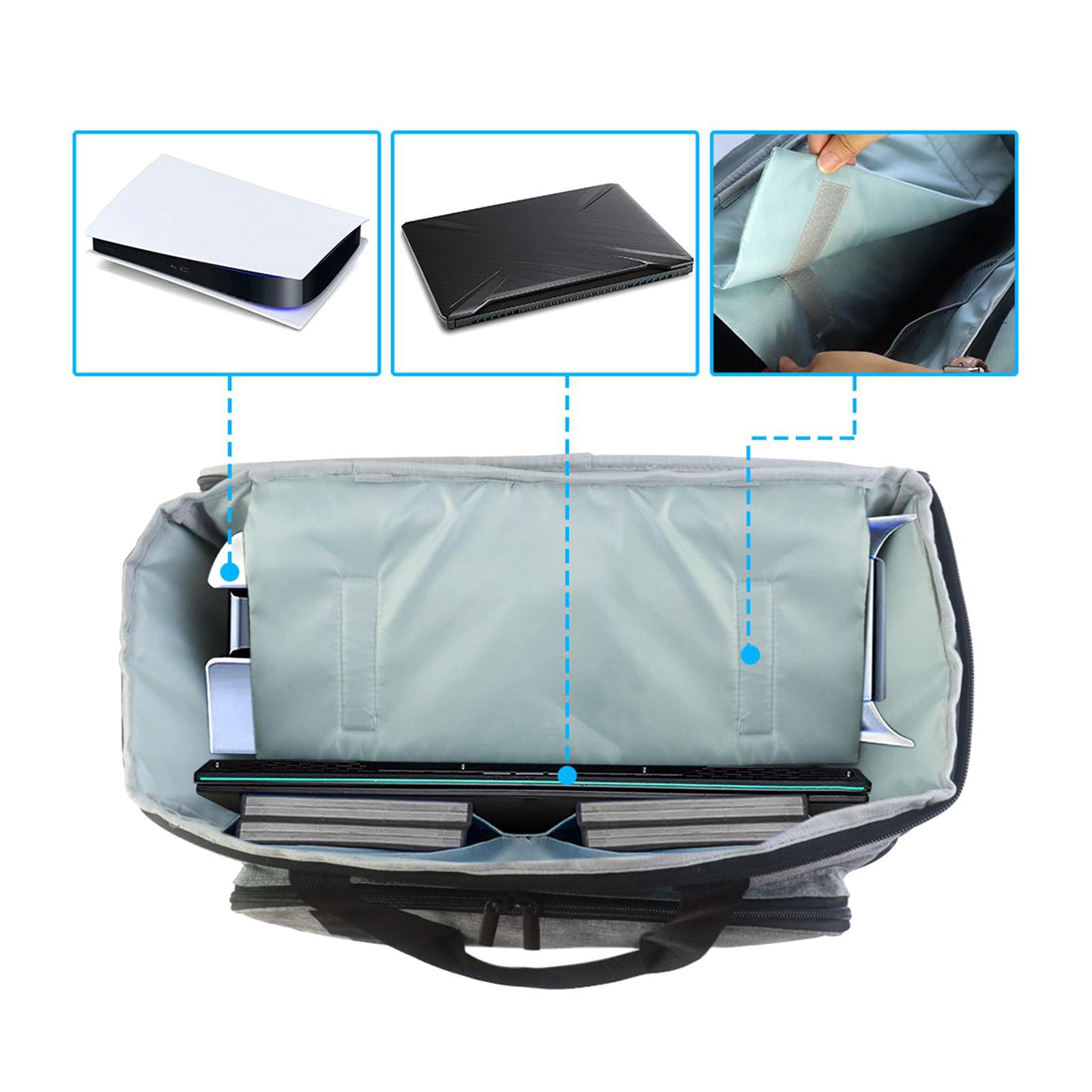 Game Consoles Carrying Case, Shockproof Travel Bag Protector, Protective Travel Storage Bag for Accessories Controllers Headset