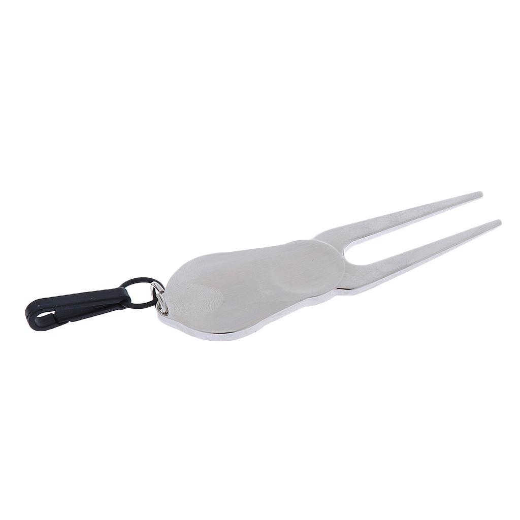 2 Pieces Sturdy Clip-on Golf Divot Tool Repair Tool with Magnetic Ball Marker Golf Accessories