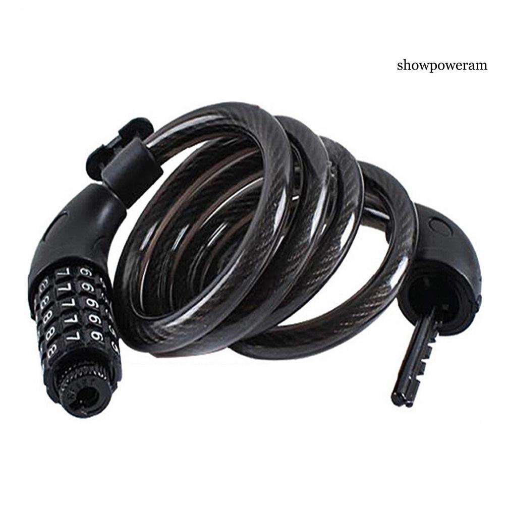 Dây Khóa Xe Đạp Leo Núi 5 Chữ Số Chống Trộm An Toàn