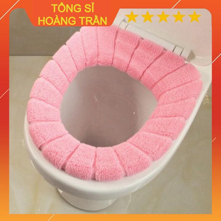 (Sỉ Lẻ Giá Rẻ) Miếng lót bồn cầu bông nỉ chống lạnh mông :D