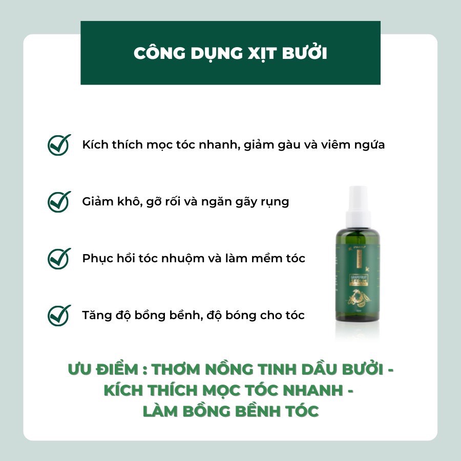 Serum Tinh Dầu Bưởi JAMIZU Giúp Mọc Tóc Nhanh, Giảm Tình Trạng Da Đầu Gàu Và Ngăn Gãy Rụng