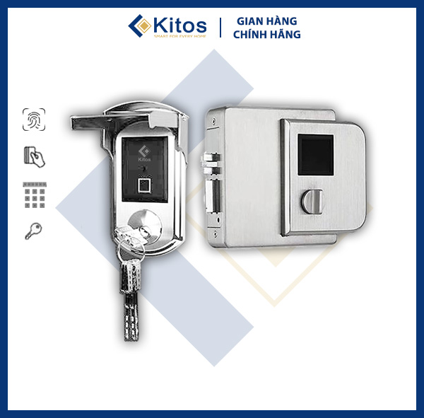 Khóa cửa thông minh Kitos KT-DL02 lắp cửa cổng ngoài trời