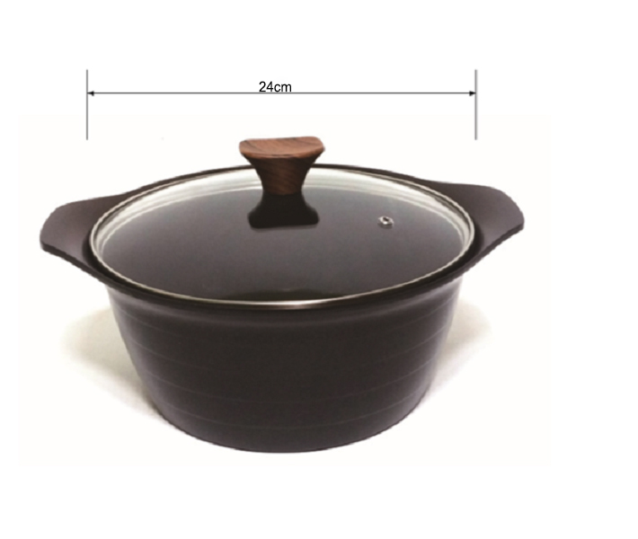 Nồi Ceramic lòng sâu cao cấp Living On 24cm xuất xứ Hàn Quốc - Dùng được bếp từ