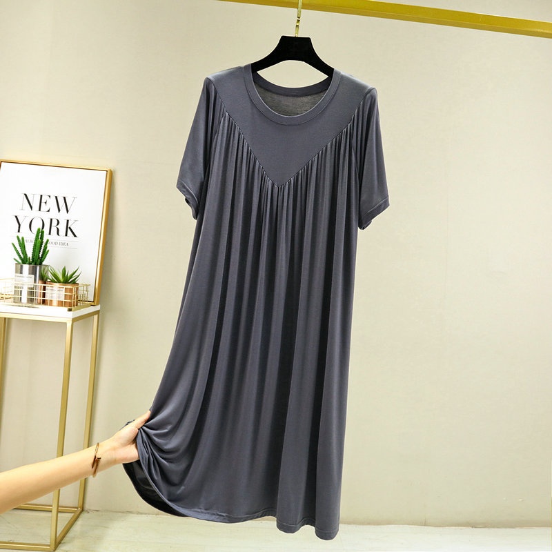 Váy đầm thun nữ ngắn tay vải Modal  mềm mại thoáng mát dáng suông mã VAV0379
