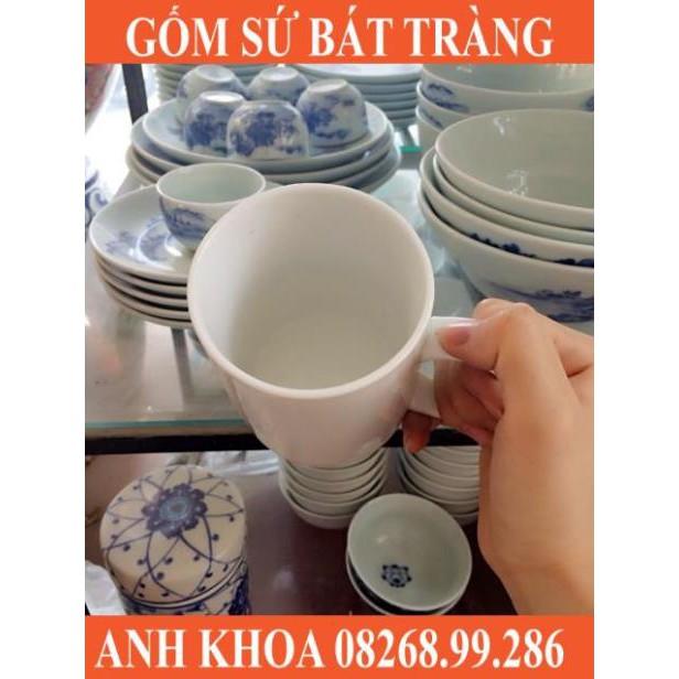 Cốc sứ trắng Bát Tràng - Gốm sứ Bát Tràng Anh Khoa