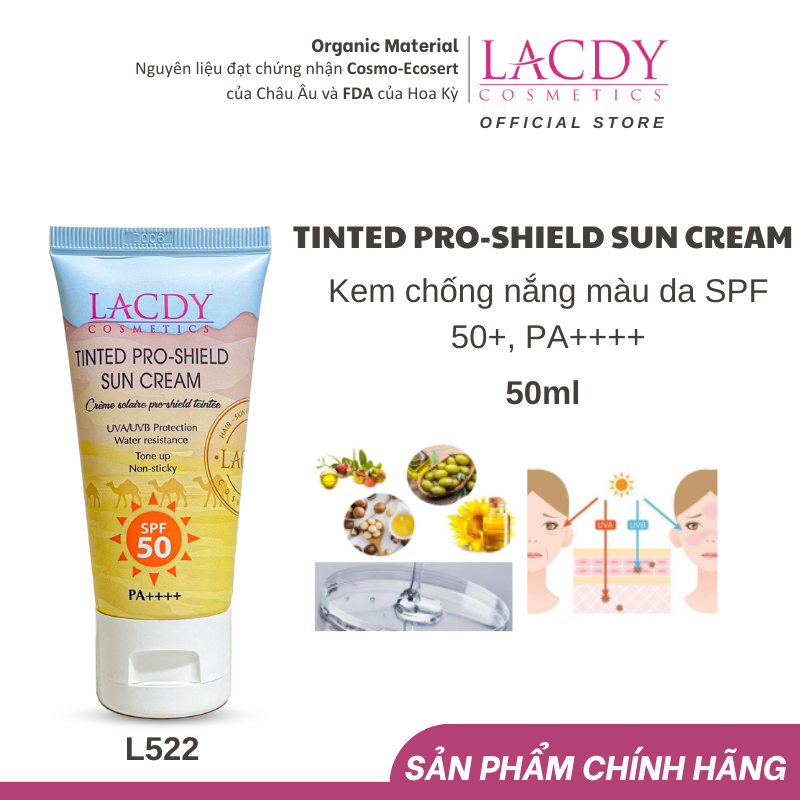 Kem chống nắng màu da - L522 TINTED PRO-SHIELD SUN CREAM 50ml