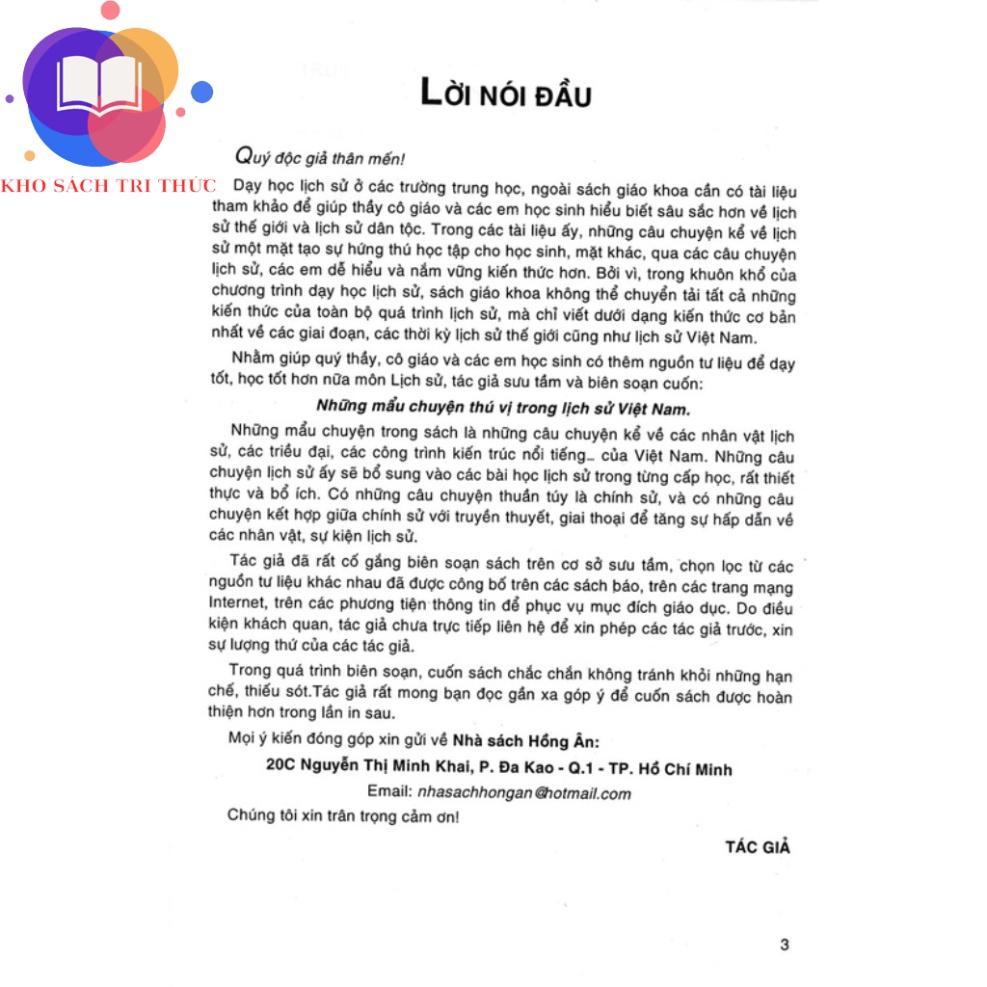 Sách - những mẩu chuyện thú vị trong lịch sử việt nam