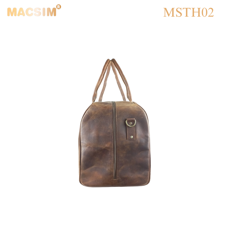 [Túi Da Thật Du Lịch Macsim MSTH02 – Da Bò Nguyên Miếng | Cổ Điển – Thủ Công – Chính Hãng]