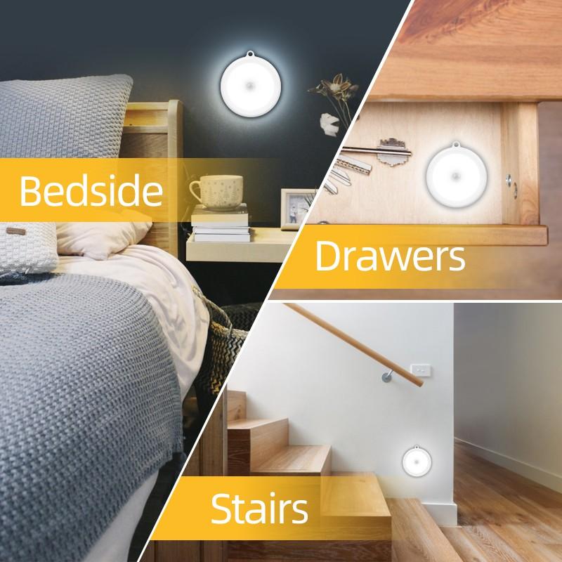 Đèn Led Cảm Biến Chuyển Động Không Dây 6 Bóng Led 74 Bóng
