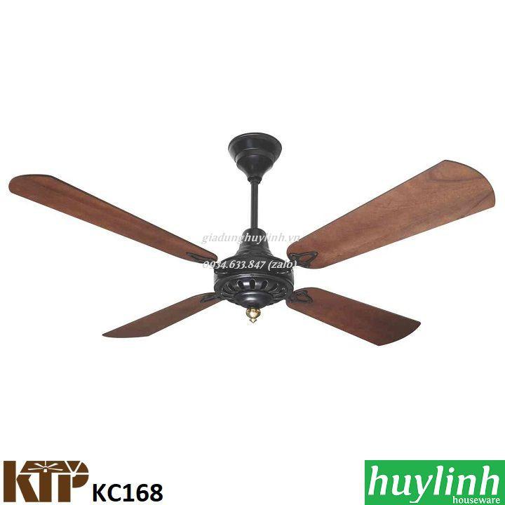 Quạt trần cánh gỗ kiểu cổ Kim Thuận Phong KTP KC168 - 4 cánh - Hàng chính hãng