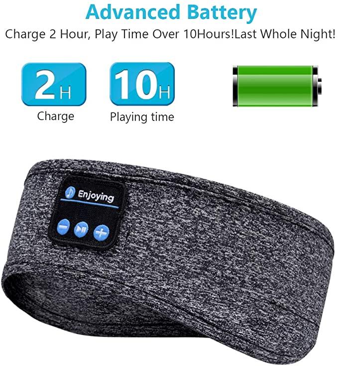 Sleep Headphones Bluetooth Headband-Wireless Sports Headband Headphones with Ultra-Soft Music Headband