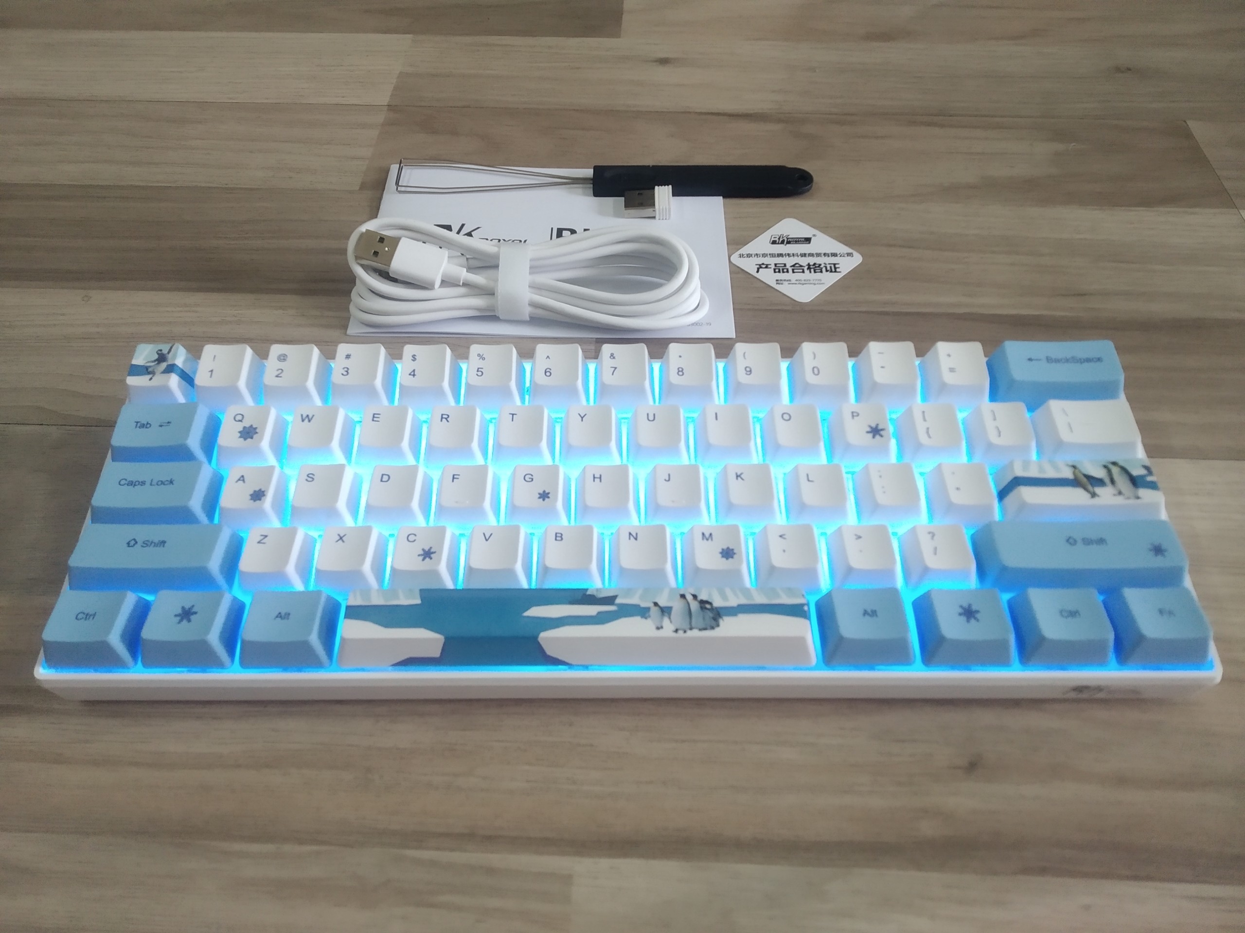 Bàn phím cơ không dây RK61 - Phiên bản giới hạn- Keycap PBT, công nghệ in Dye-sub, nhiều màu sắc, hoạ tiết. Chính hãng Royal Kludge