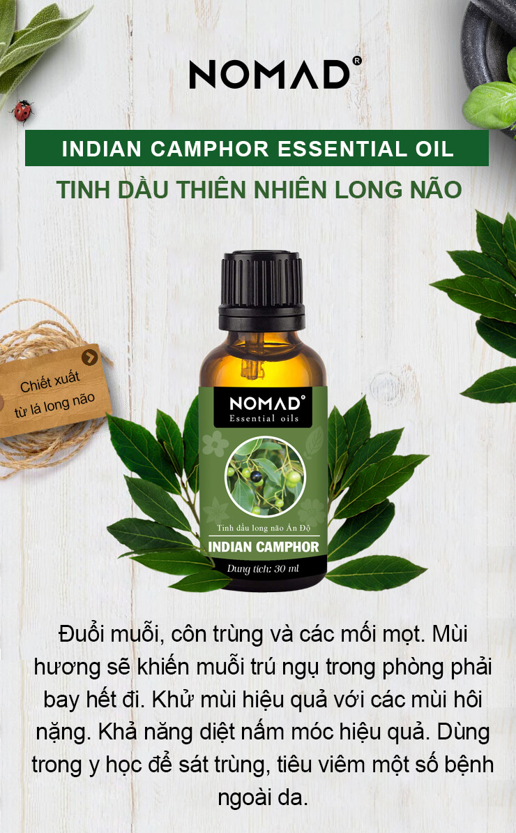 Tinh Dầu Thiên Nhiên Ấn Độ Nomad Essential Oil Blend - Tinh Dầu Xông Phòng, Thư Giản, Đuổi Côn Trùng