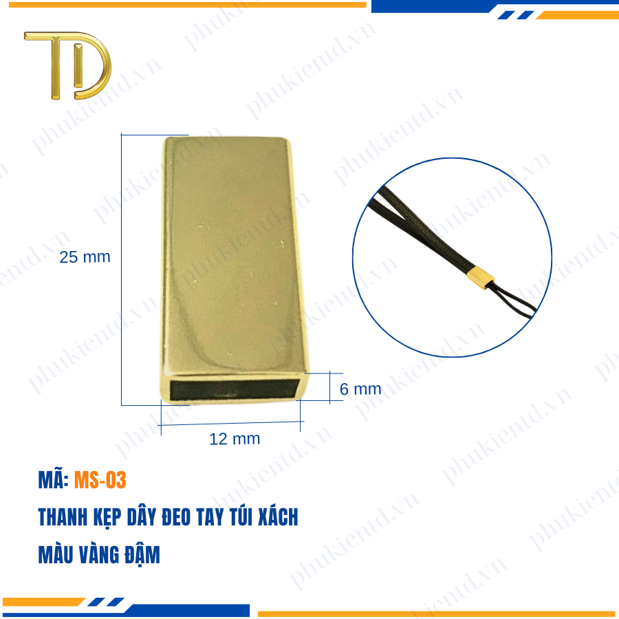 Thanh kẹp dây đeo tay túi xách cao cấp độ bền 5-8 năm