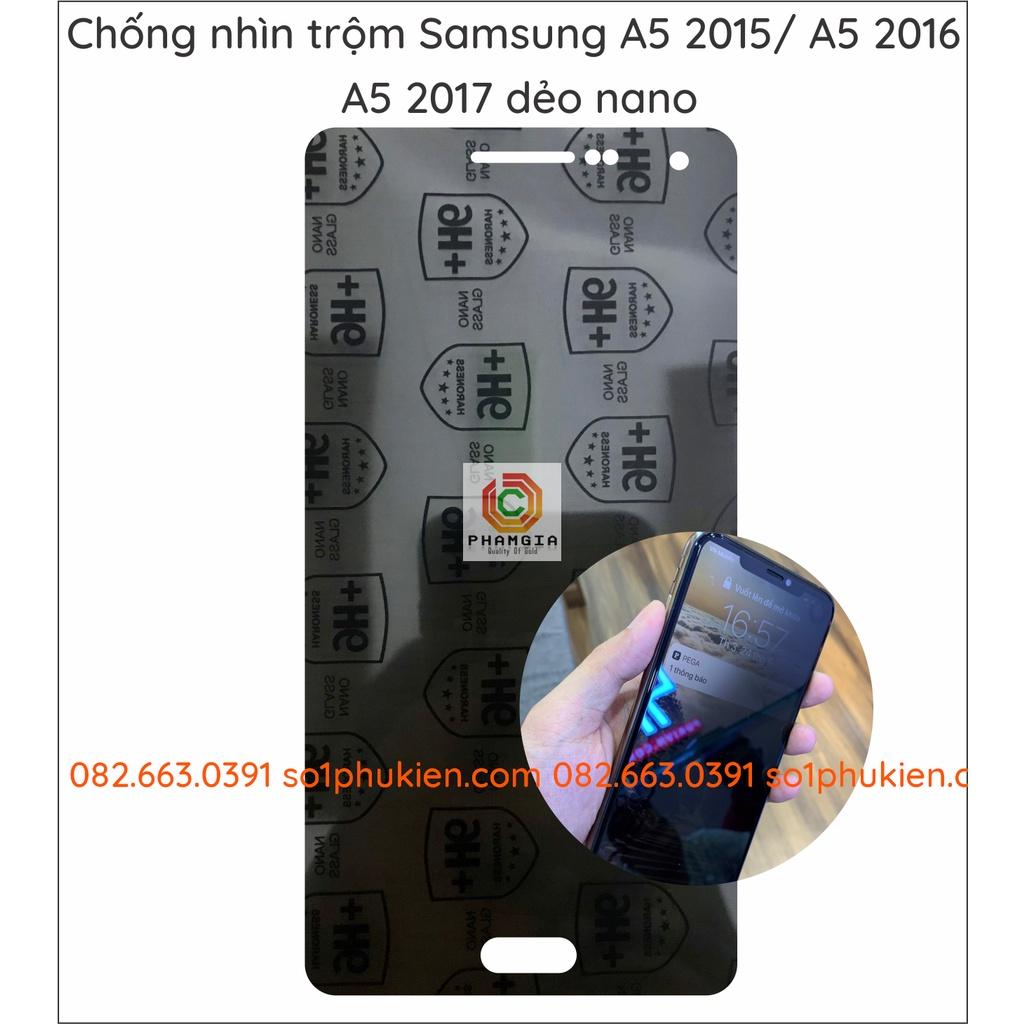 Dán Cường Lực Chống Nhìn Trộm cho Samsung A5 2015,2016,2017,2018 Màng Kính Bảo Vệ