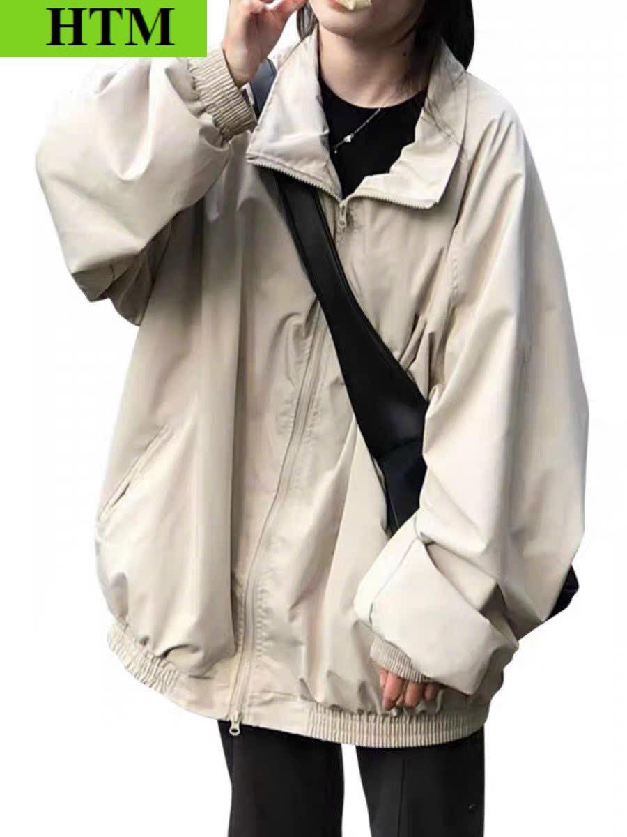 [HOT TREND] Áo Khoác Dù Nam Nữ LOCAL Màu Đen Phối Theo Phong Cách Hot Trend Đơn Giản Cực Kì Năng Động Mặc Mát Mẻ Cute HTM FASHION - Kem