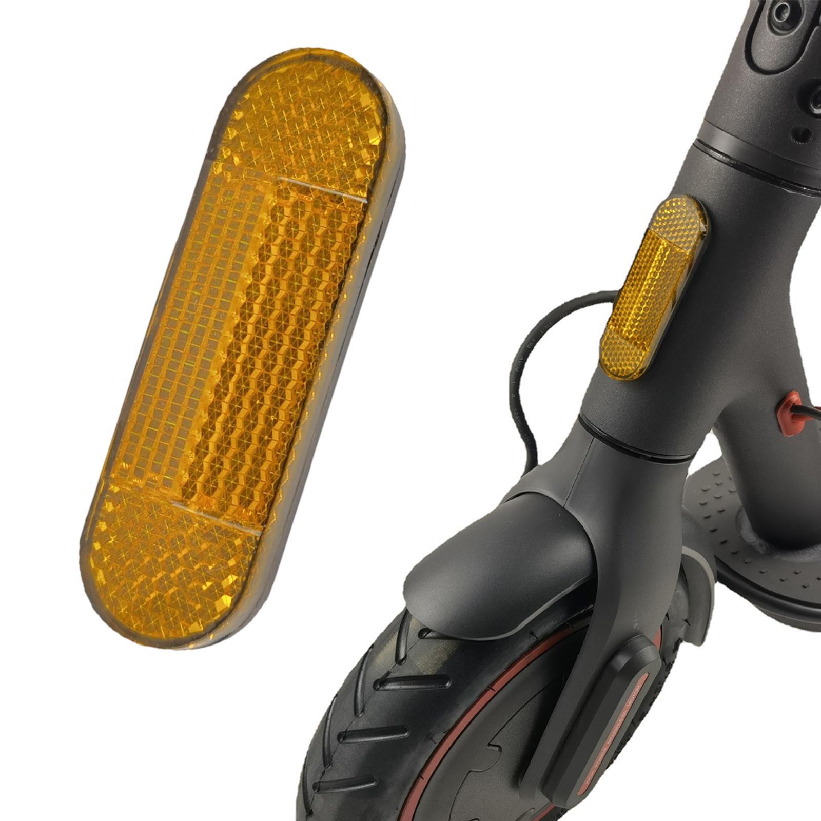 Amber Reflectors Bicycle Safety Reflector Reflective Sticker Universal Compatible with Scooter, Bike
