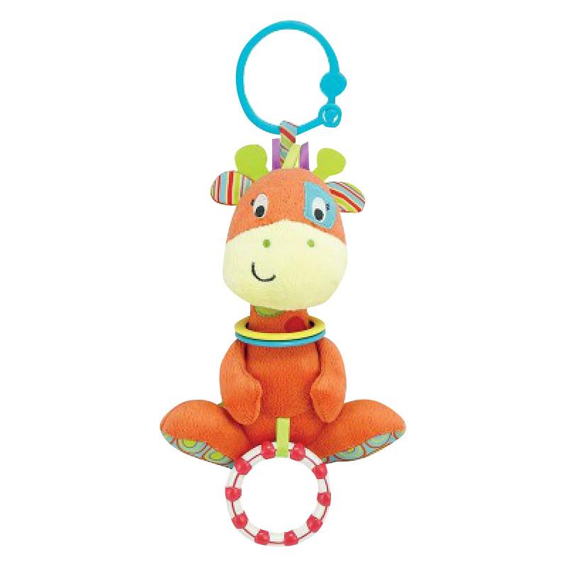 Đồ chơi thú bông gặm nướu WINFUN 0117 - 0118 - 0119 treo nôi- kích thích thị giác cho bé