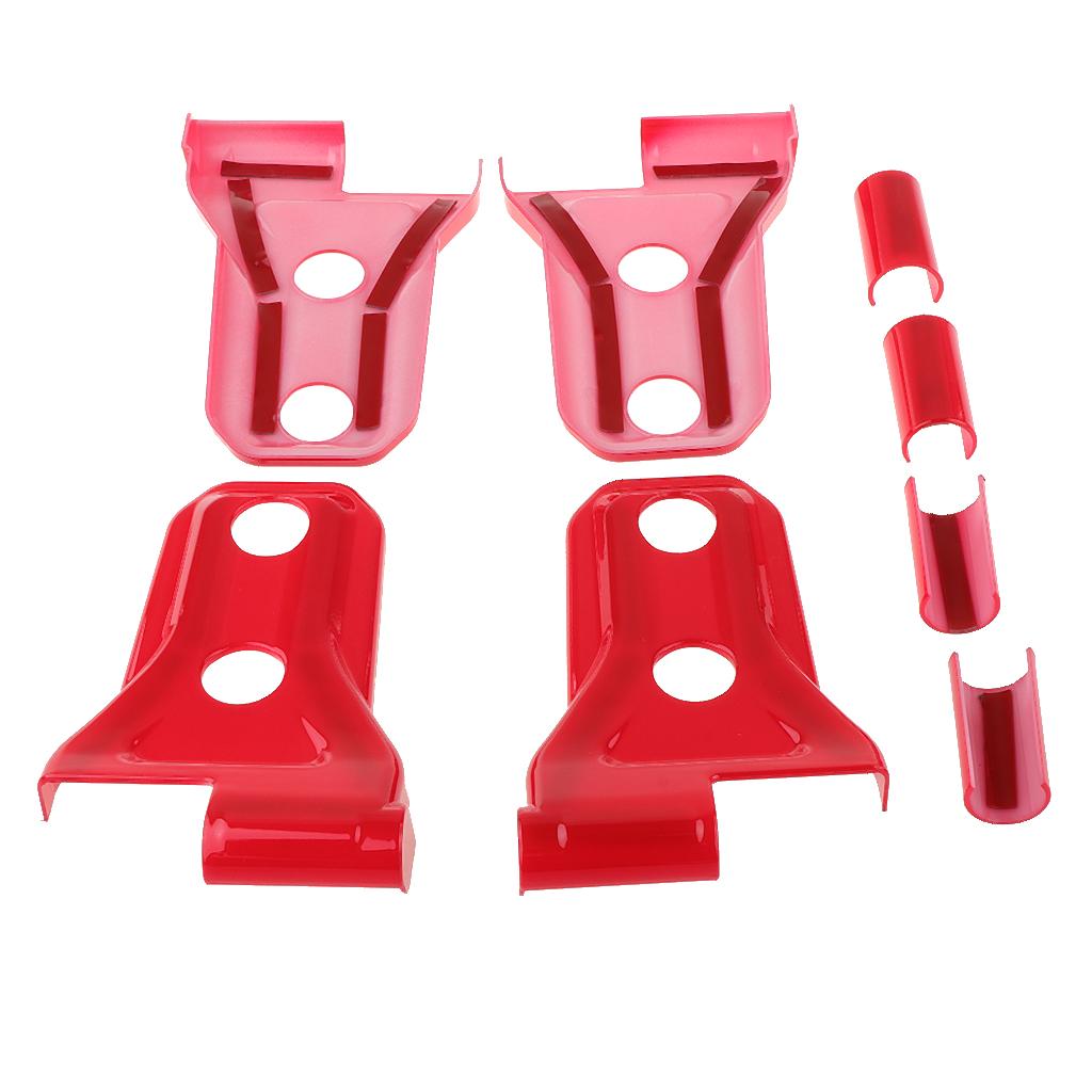 4Pcs Red Door Hinge Covers Trim Fits for 2018 Wrangler JL Unlimited