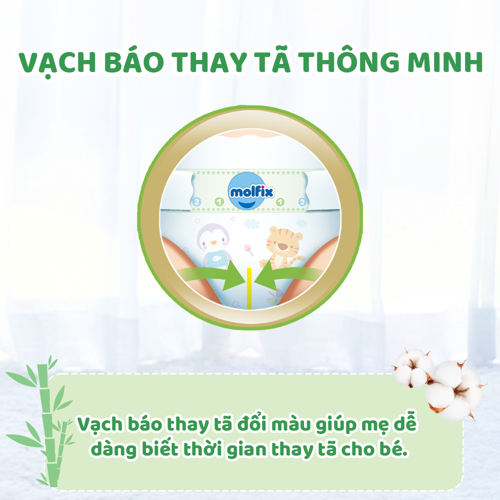 Tã/bỉm dán Molfix Thiên nhiên Super Jumbo XXL (15kg - 25kg) - Gói 56+2 miếng