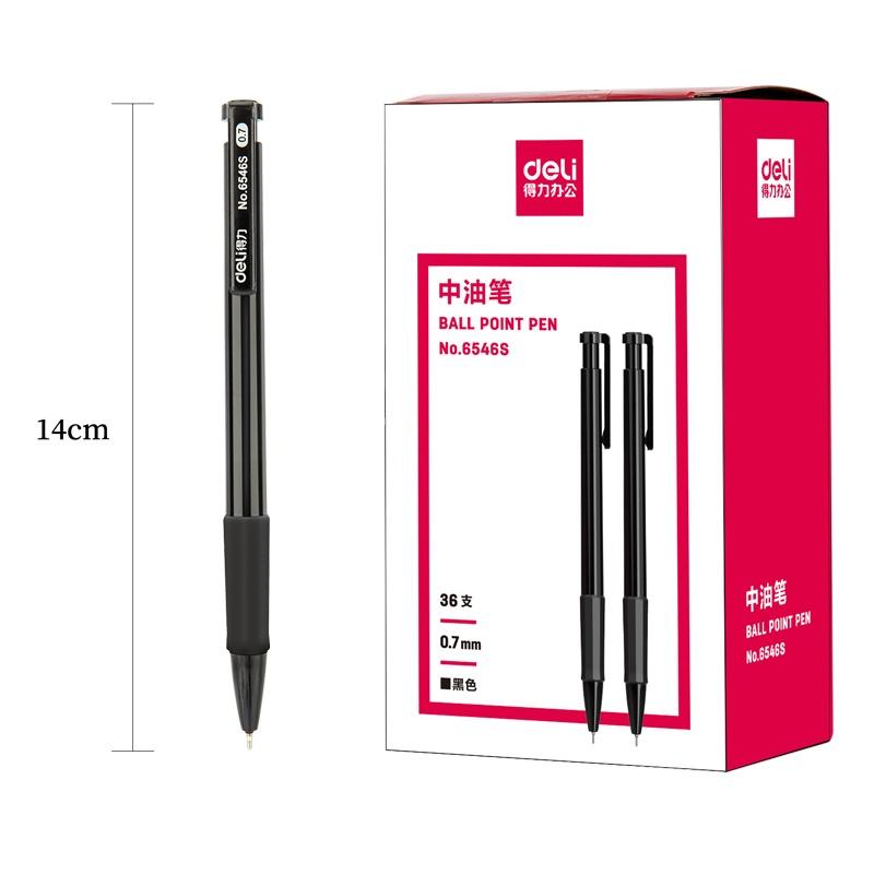 Combo 5-10-20 Bút Bi Viêt Bi Bấm Văn Phòng Học Sinh 0.7mm Deli - Đầu Bấm Thiết Kế Chống Trượt Tiện Dụng - 6546S