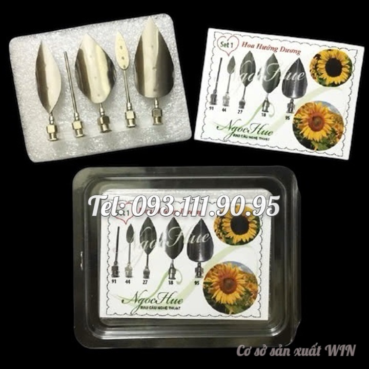 Bộ 5 dụng cụ làm thạch rau câu 3D – Set 1 – Bộ làm hoa hướng dương – Mã số 1190