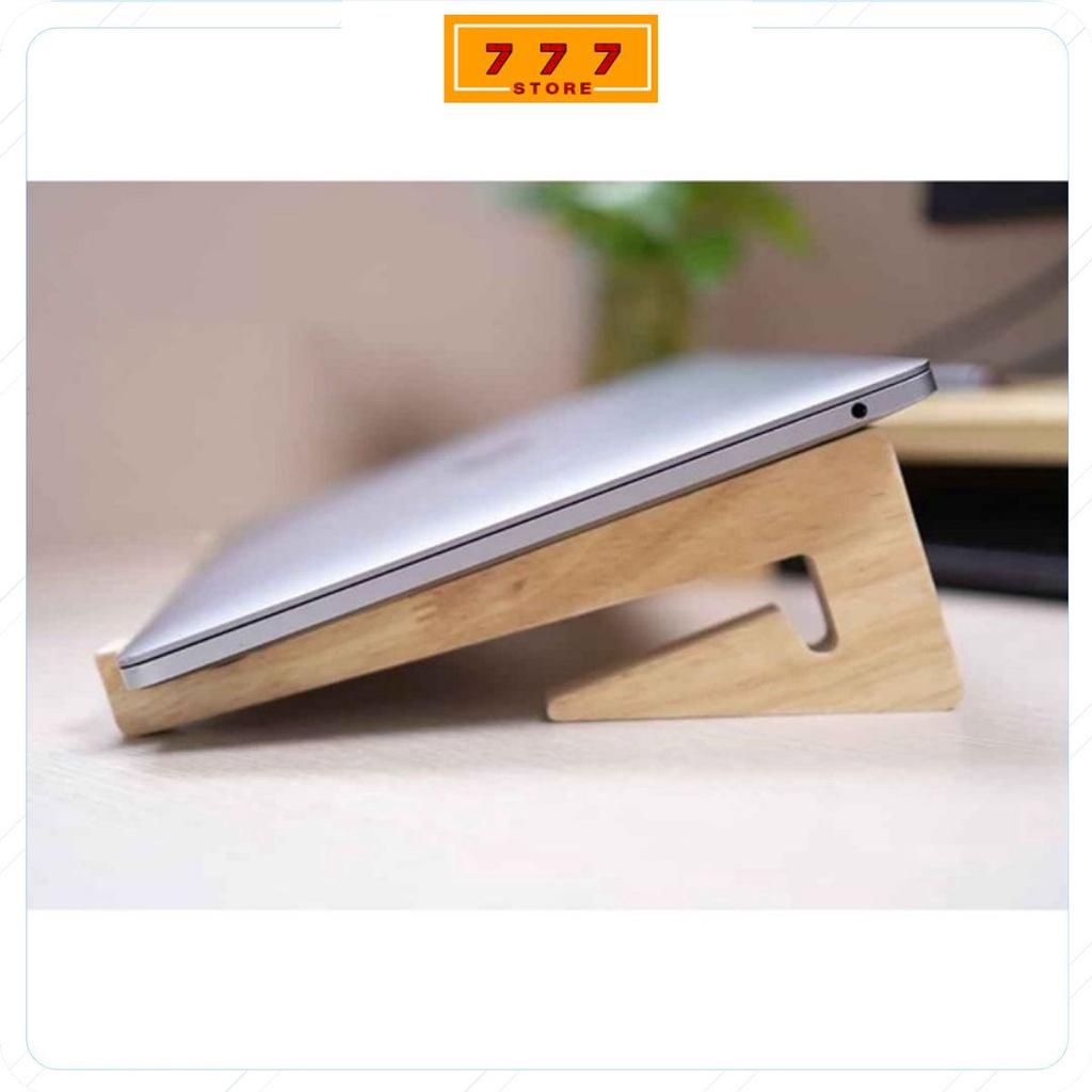 Giá đỡ laptop gỗ 2 trong 1 cho máy tính macbook, laptop chắc chắn bền đẹp