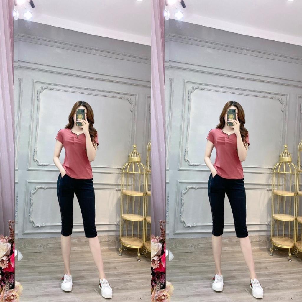 BỘ ĐÒ LỬNG NỮ THUN TRƠN MẶC NHÀ L290