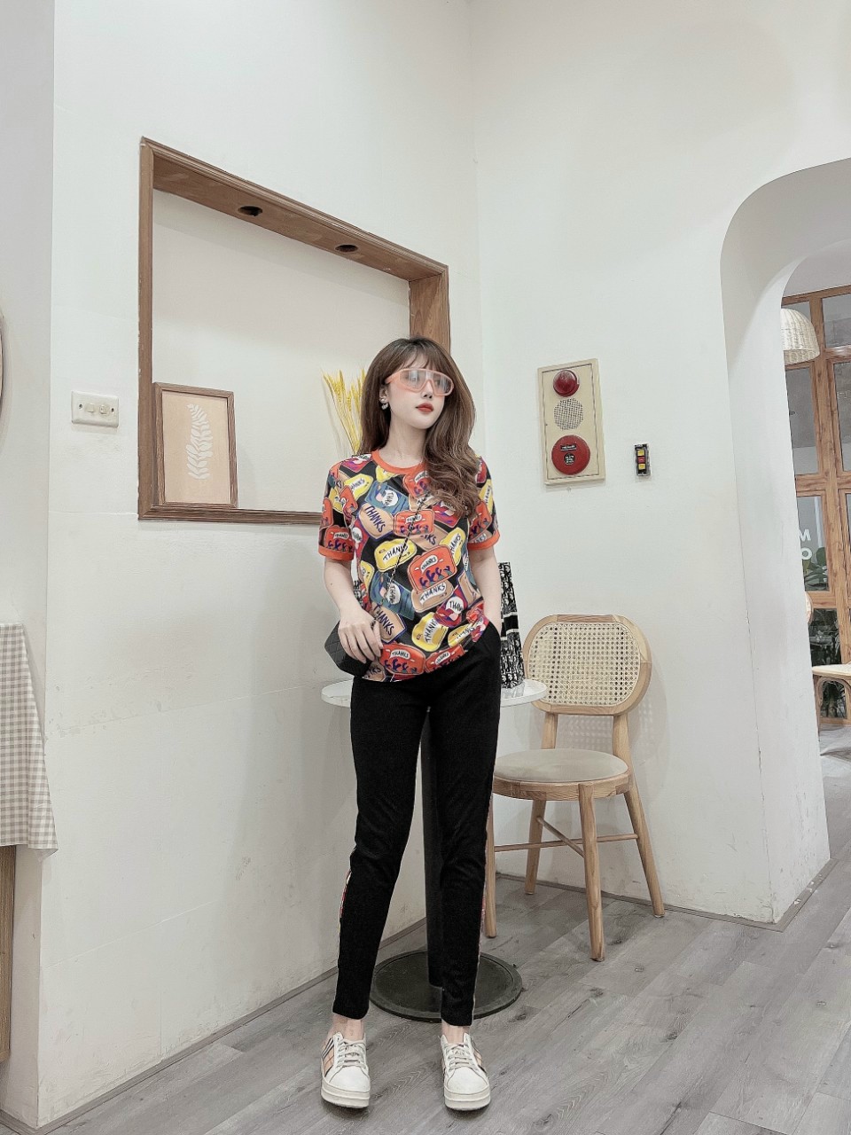 Đồ bộ thun cotton nữ họa tiết giải khát in 3D sắc nét