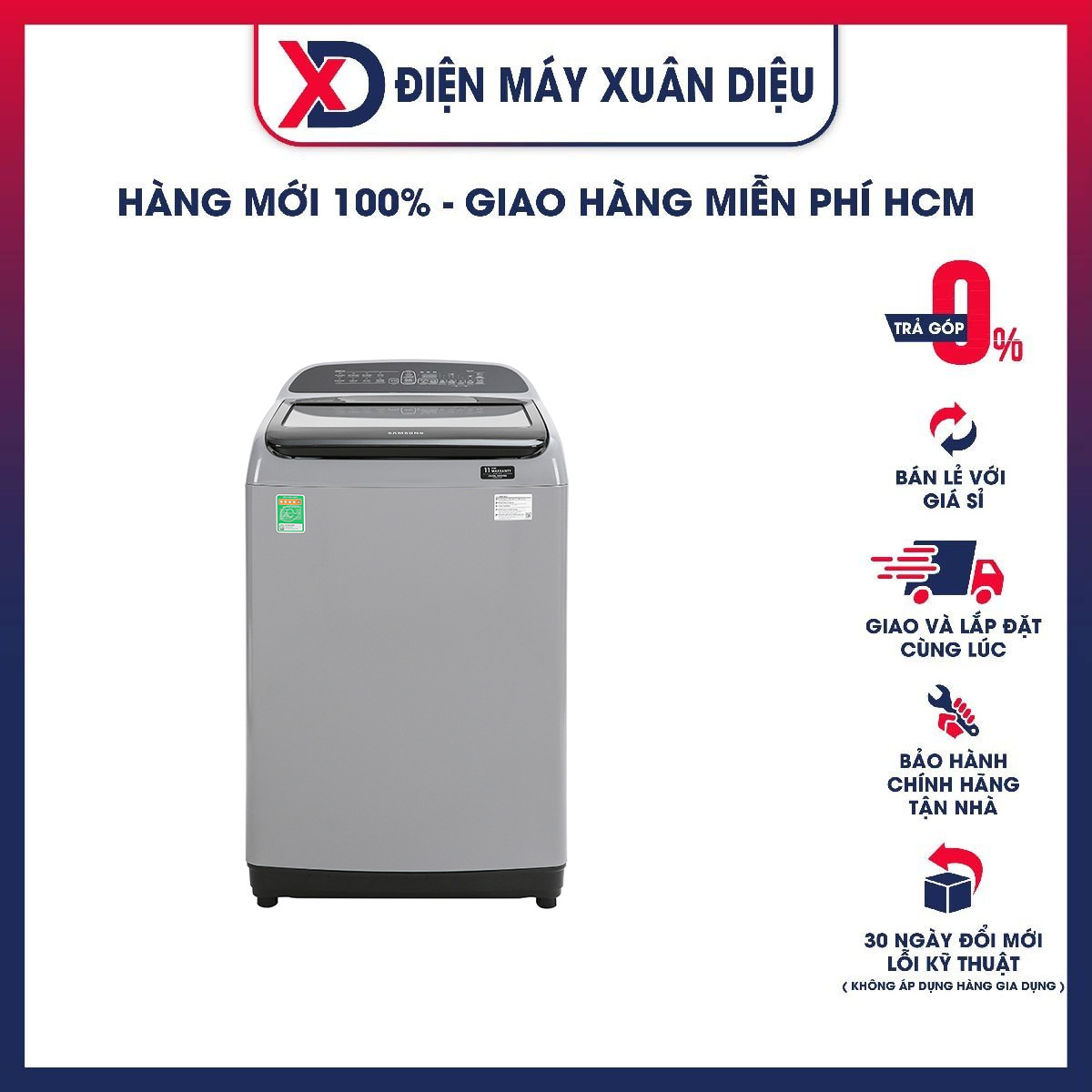 Máy giặt Samsung Inverter 10 kg WA10T5260BY/SV - Hàng chính hãng(Giao Toàn Quốc)