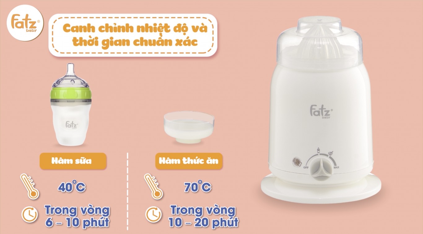 Máy Hâm Sữa và Thức Ăn 3 Trong 1 FATZBABY MONO 2 FB3002SL (Mẫu mới)