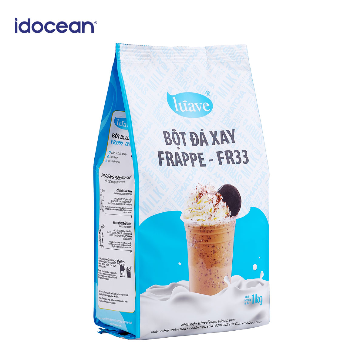 Bột Kem Béo Thực Vật Frappe FR33 - LÚAVE - 1kg