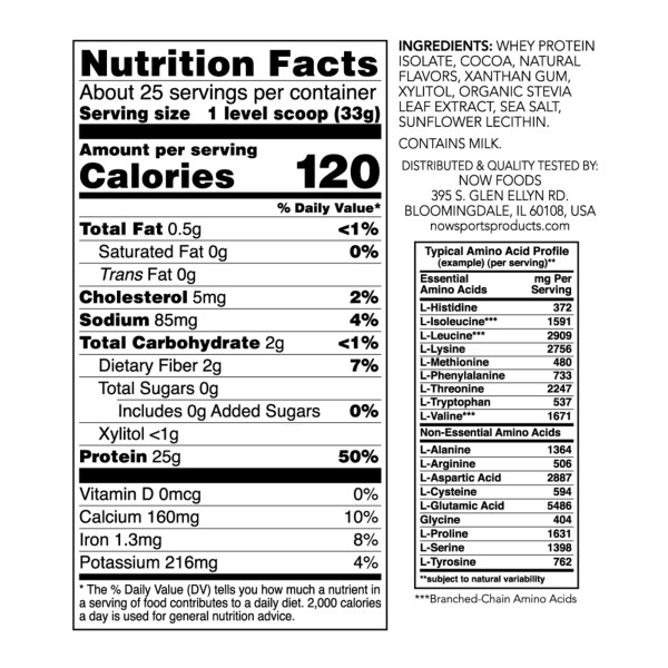 Whey Protein Isolate, Creamy Chocolate Powder | Bổ sung 25g Đạm chất lượng cao có các axit amin chuỗi nhánh (BCAAs) có khả năng hấp thụ nhanh và dễ tiêu hóa dành cho người luyện tập thể thao (Vị Sô-cô-la - 816 gram)