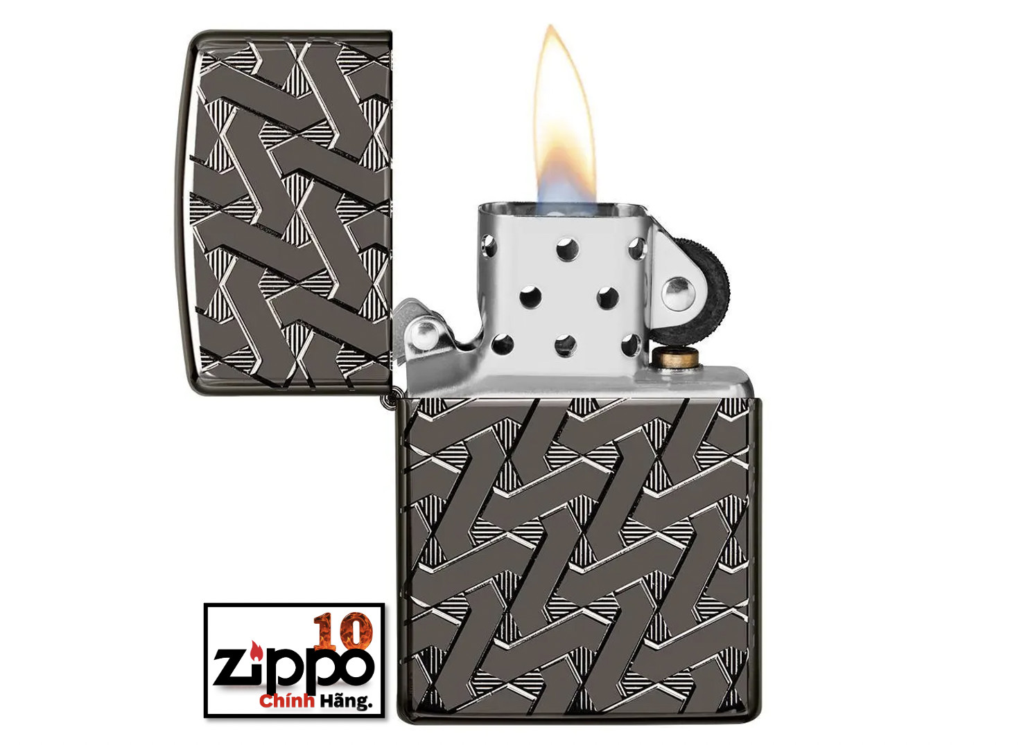 Bật lửa ZIPPO 49173 Armor Geometric Weave Design - Chính hãng 100%