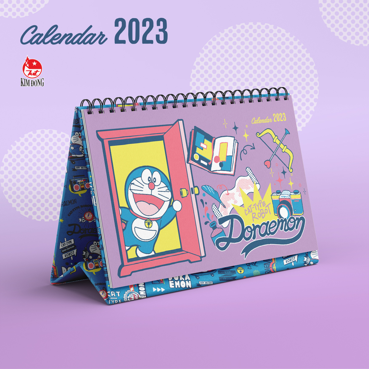 LỊCH ĐỂ BÀN DORAEMON 2023 - Nxb Kim Đồng