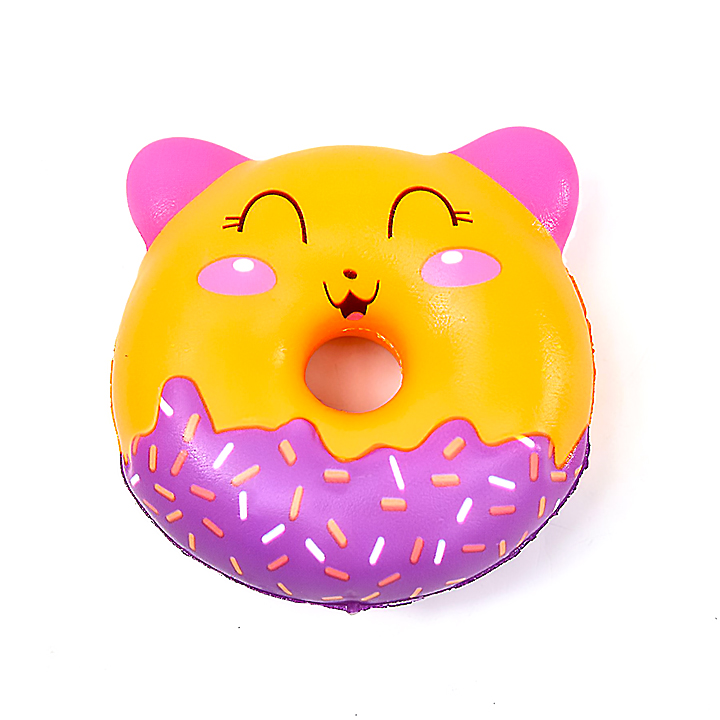 Squishy bánh donut màu tươi vui size trung 9cm, squishy chậm tăng mùi thơm dịu nhẹ, đồ chơi cho bé trai và bé gái - Giao màu ngẫu nhiên