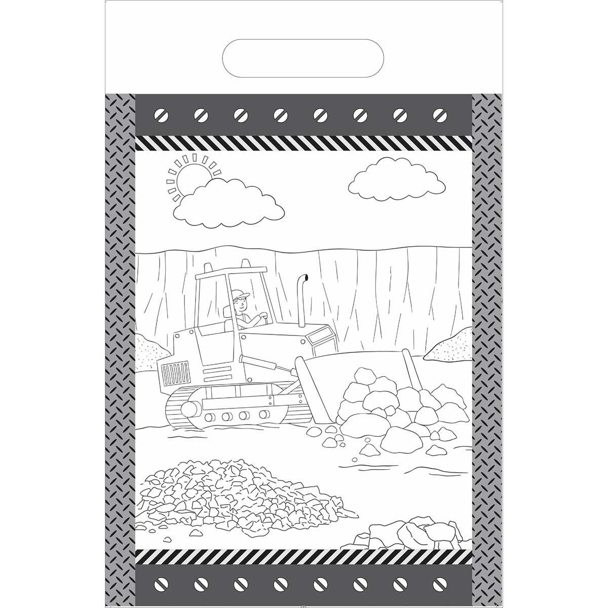 Sách Deluxe Colouring Pad - Construction (A4)
