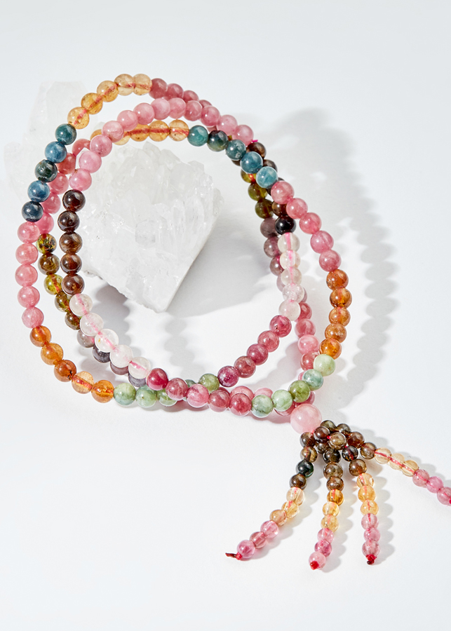 Vòng tay 3 line đá Tourmaline đa sắc Ngọc Quý Gemstones