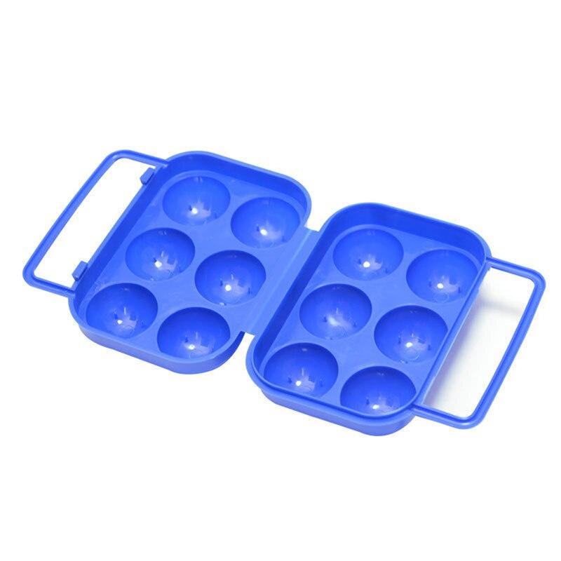 Olding Egg Storage Tray Box For 6 Eggs Outdoor Camping Picnic BBQ Portable Carton Holder Carrier Waterproof Shockproof Supplies